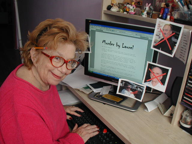 Laurel Shapiro, Pawprints Writing Club Star, at work!